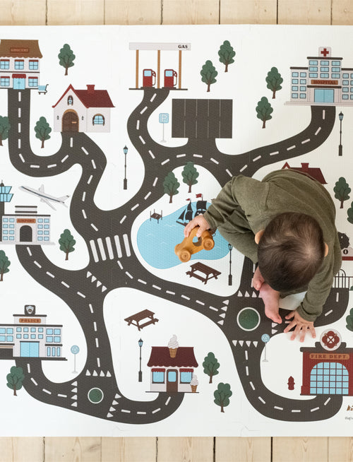 Alva Foam Play Mat Square - Roadtrip