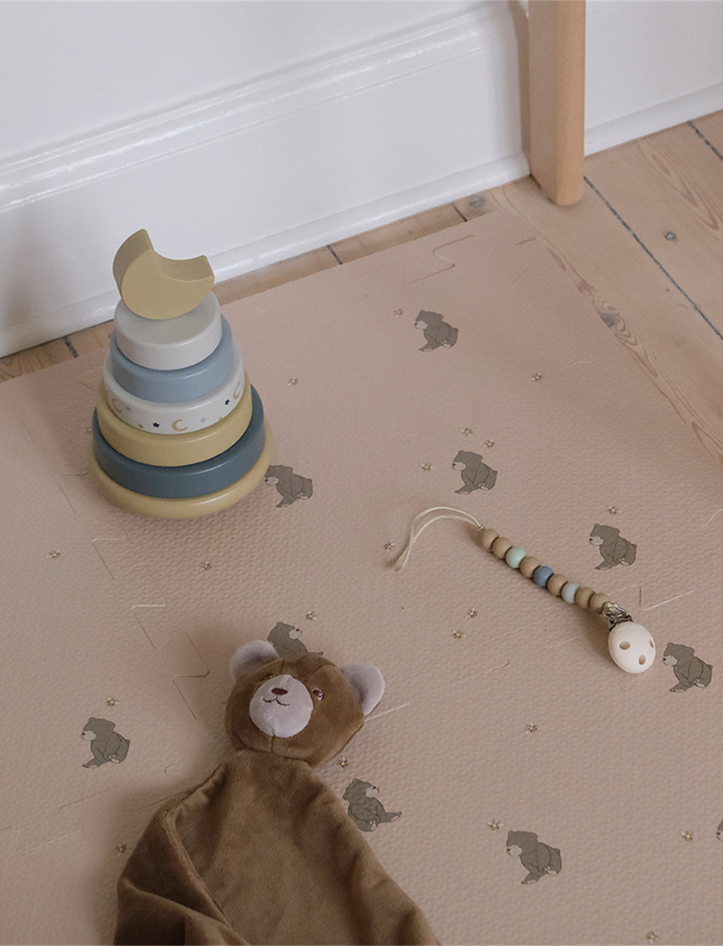 Alva Foam Play Mat Square - Bees and bears