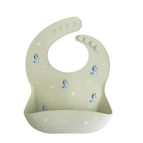 Bluey x Mushie Silicone Baby Bib
