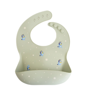 Bluey x Mushie Silicone Baby Bib