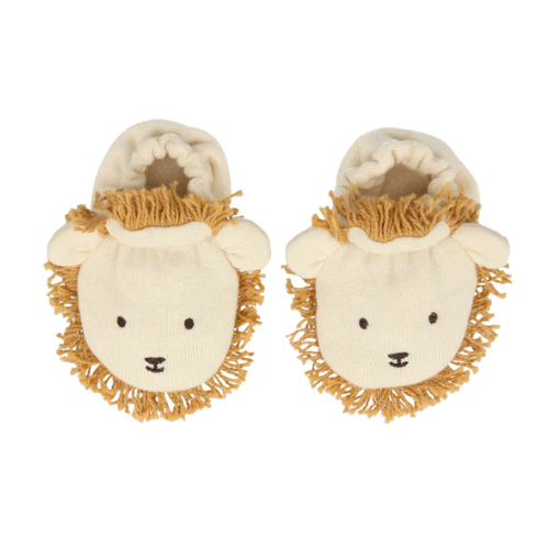 Lion Baby Booties