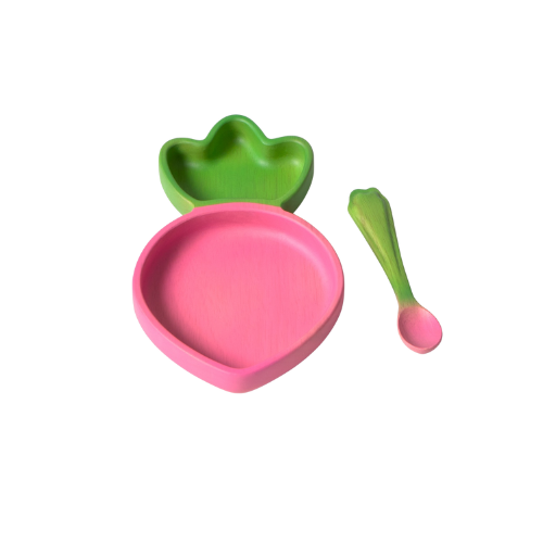 Ramona The Radish Set Plato & Cuchara