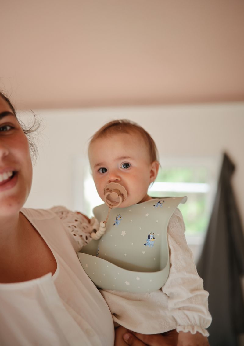 Bluey x Mushie Silicone Baby Bib