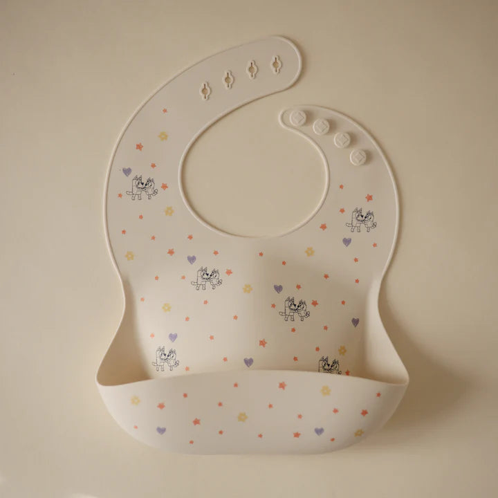 Bluey x Mushie Silicone Baby Bib