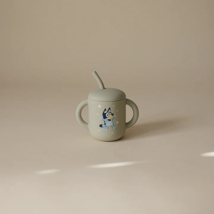 Bluey x Mushie Silicone Training Cup + Straw