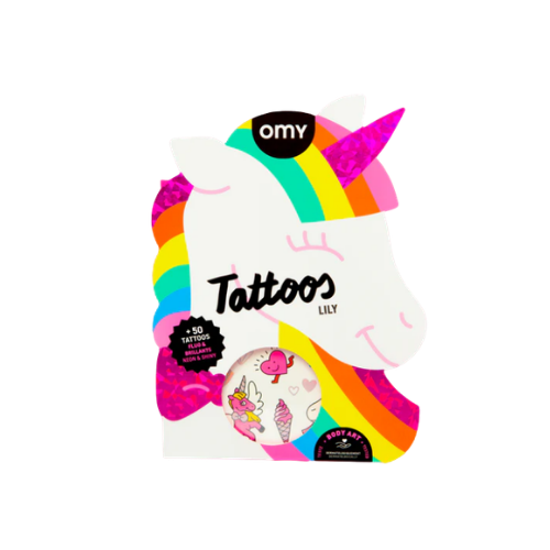 Tatuajes temporales unicornio