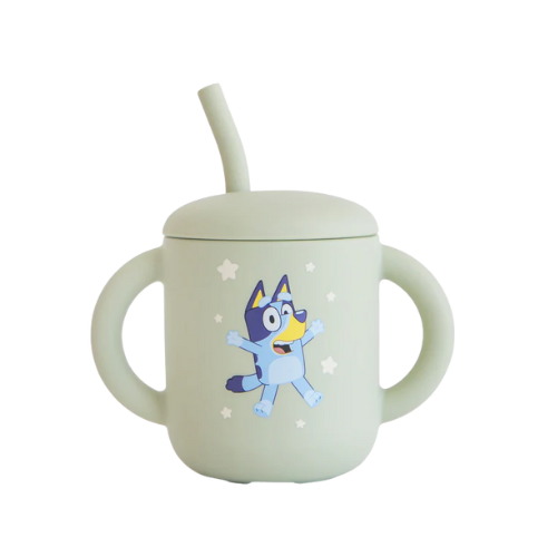 Bluey x Mushie Silicone Training Cup + Straw