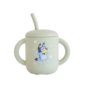 Bluey x Mushie Silicone Training Cup + Straw